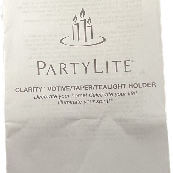 PARTYLITE “CLARITY” SET OF 3 TAPER/TEALIGHT HOLDERS NIB - Picture 10 of 13